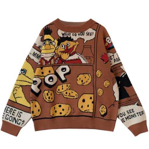 Cool Cartoonish Art Cookie Warm Sweater
