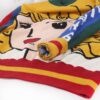 Girl Art Cartoonish Embroidery Knitted Sweater