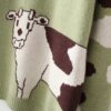 Weirdcore Cow  Loose Knitted Sweater