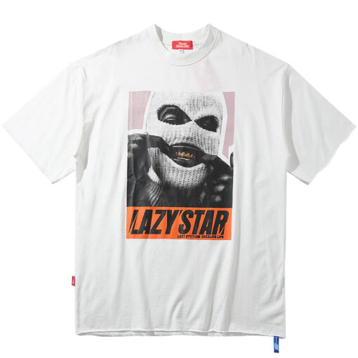 Masked Man Print Oversized T-Shirt 3