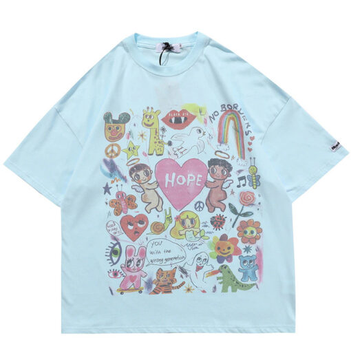 Painting Letter Heart Rainbow Angels T-Shirt 3