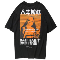 Bad Habit Smoking Nun Retro T-Shirt 1