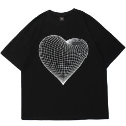 3D Broken Heart Print T-Shirt