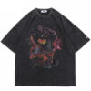 Weirdcore Washed Ripped Graphic Printed T-Shirt 1
