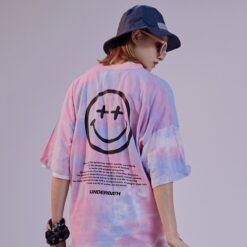 Dreamcore Tie Dye Weird Smile Emoji T-Shirt