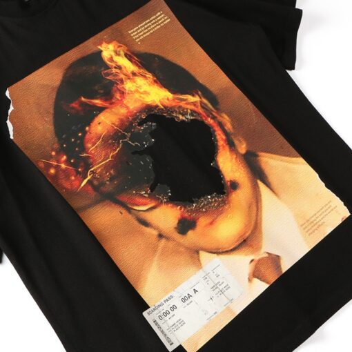 Fire Flame Face Burning T-Shirt