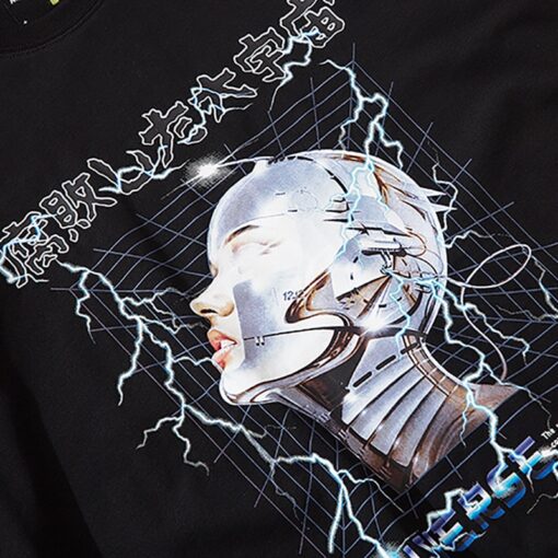 Lightning Space Robot Oversized T-Shirt