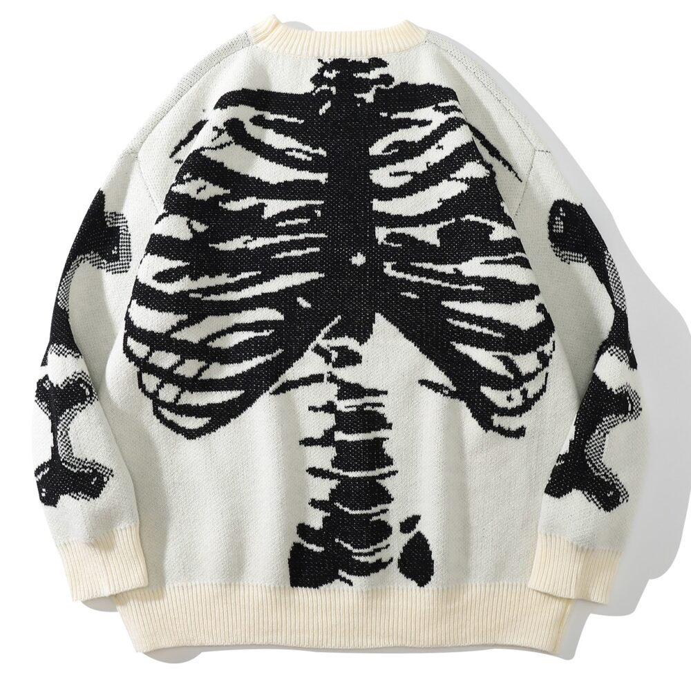 Skeleton Bone Knitted Sweater