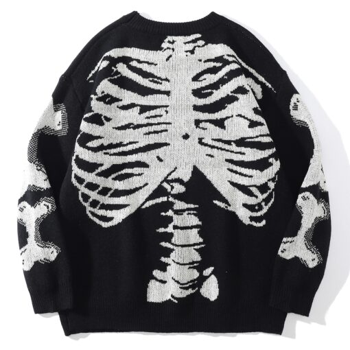 Skeleton Bone Knitted Sweater