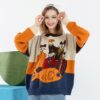 Weirdcore Cat Gang Oversized O-neck Knitted Sweater